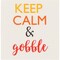 Keep Calm White Paper Napkins for Thanksgiving Party (5 x 5 In, 100 Pack)